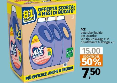 Offerta per Ace - Detersivo Liquido Per Lavatrice a 7,5€ in Pam RetailPro