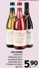 Offerta per Zaccagnini - Cerasuolo D'Abruzzo Doc a 5,9€ in Pam RetailPro