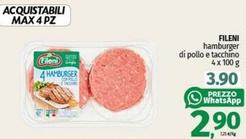 Offerta per Fileni - Hamburger Di Pollo E Tacchino a 3,9€ in Pam RetailPro