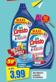 Offerta per Bio Presto - Liquido a 3,99€ in Risparmio Casa