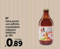 Offerta per RT - Salsa Pronta Con Soffritto Al Pomodoro Ciliegino a 0,89€ in Carrefour Market