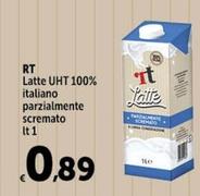 Offerta per RT - Latte UHT 100% Italiano Parzialmente Scremato a 0,89€ in Carrefour Market