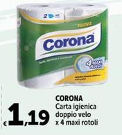 Offerta per  Corona - Carta Igienica Doppio Velo Maxi Rotoli  a 1,19€ in Carrefour Market
