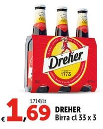 Offerta per Dreher - Birra a 1,69€ in Carrefour Market