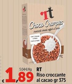 Offerta per  Rt - Riso Croccante Al Cacao  a 1,89€ in Carrefour Market