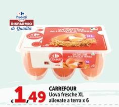 Offerta per Carrefour - Uova Fresche XL Allevate A Terra a 1,49€ in Carrefour Market