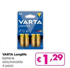 Offerta per Varta - Longlife a 1,29€ in La Saponeria