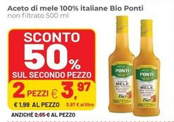 Offerta per Ponti - Aceto Di Mele 100% Italiane Bio a 1,99€ in Coop