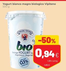 Offerta per Vipiteno - Yogurt Bianco Magro Biologico a 0,94€ in Coop
