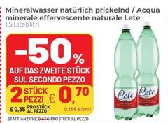 Offerta per Lete - Acqua Minerale Effervescente Naturale a 0,35€ in Coop
