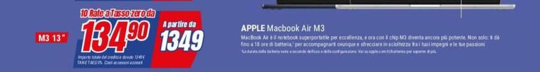 Offerta per Macbook air a 134,9€ in Leonardelli