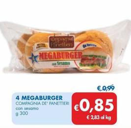 Offerta per Compagnia Dei Panettieri - 4 Megaburger a 0,85€ in MD