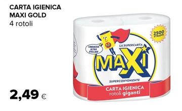 Offerta per Carta Igienica Maxi Gold a 2,49€ in Oasi