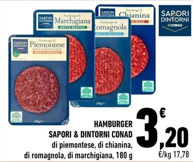 Offerta per Conad - Sapori & Dintorni Hamburger a 3,2€ in Conad