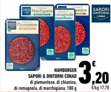 Offerta per Conad - Hamburger Sapori & Dintorni a 3,2€ in Conad Superstore