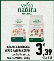 Offerta per  Conad - Granola Biologica Verso Natura  a 3,39€ in Conad City