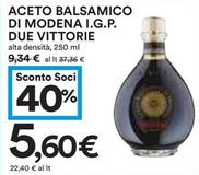 Offerta per Due Vittorie - Aceto Balsamico Di Modena I.G.P. a 5,6€ in Coop