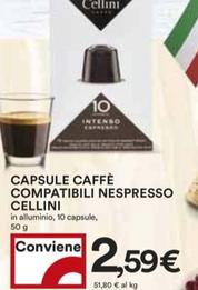 Offerta per Cellini - Capsule Caffè Compatibili Nespresso a 2,59€ in Coop