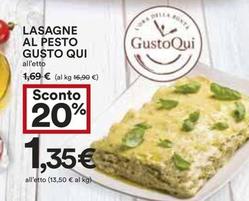 Offerta per Lasagne Al Pesto Gusto Qui a 1,35€ in Coop