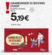Offerta per Coop - Hamburger Di Bovino a 5,19€ in Coop