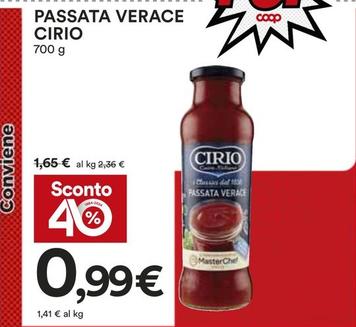 Offerta per Cirio - Passata Verace a 0,99€ in Coop