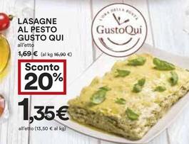 Offerta per Lasagne Al Pesto Gusto Qui a 1,35€ in Coop