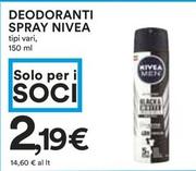 Offerta per Nivea - Deodoranti Spray a 2,19€ in Coop