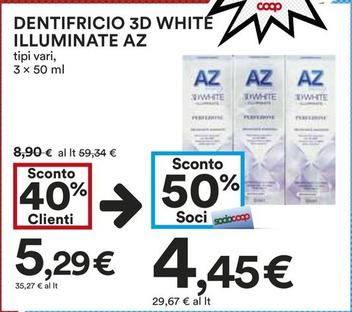 Offerta per Az - Dentifricio 3d White Illuminate a 4,45€ in Coop