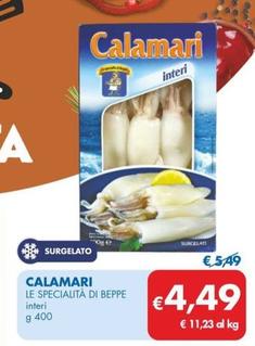 Offerta per Le Specialità Di Beppe - Calamari a 4,49€ in MD