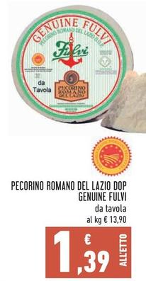 Offerta per Genuine Fulvi - Pecorino Romano Del Lazio DOP a 1,39€ in Conad