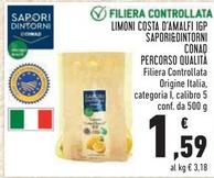 Offerta per Conad - Sapori&Dintorni Limoni Costa D'Amalfi IGP Percorso Qualità a 1,59€ in Conad