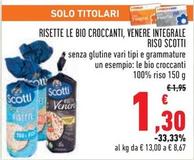 Offerta per Riso Scotti - Risette Le Bio Croccanti/Venere Integrale a 1,3€ in Conad