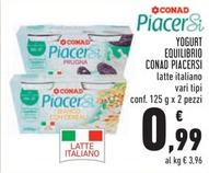 Offerta per Conad - Piacersi Yogurt Equilibrio a 0,99€ in Conad