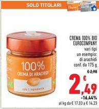Offerta per Eurocompany - Crema 100% Bio a 2,49€ in Conad