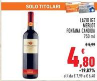 Offerta per Fontana Candida - Lazio IGT Merlot a 4,8€ in Conad