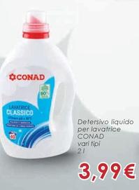 Offerta per Conad - Detersivo Liquido Per Lavatrice a 3,99€ in Conad