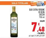Offerta per Zucchi - Olio Extra Vergine Di Oliva a 7,48€ in Conad