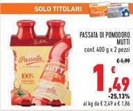 Offerta per Mutti - Passata Di Pomodoro a 1,49€ in Conad