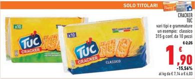 Offerta per Tuc - Cracker a 1,9€ in Conad