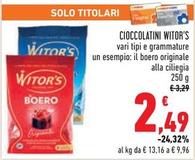 Offerta per Witor's - Cioccolatini a 2,49€ in Conad