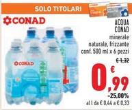 Offerta per Conad - Acqua a 0,99€ in Conad