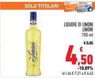 Offerta per Liquore Di Limoni a 4,5€ in Conad