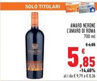 Offerta per L'amaro Di Roma - Amaro Nerone a 5,85€ in Conad