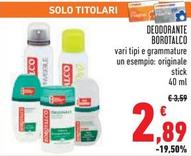 Offerta per Borotalco - Deodorante a 2,89€ in Conad