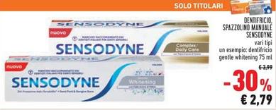 Offerta per Sensodyne - Dentifricio, Spazzolino Manuale a 2,79€ in Conad