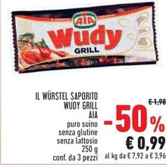 Offerta per Aia - Il Würstel Saporito Wudy Grill a 0,99€ in Conad City