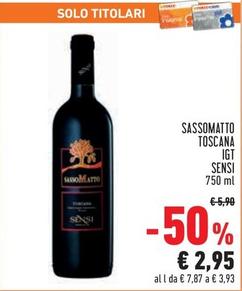 Offerta per Sensi - Sassomatto Toscana IGT a 2,95€ in Conad City