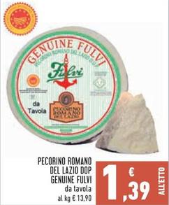 Offerta per Genuine Fulvi - Pecorino Romano Del Lazio DOP a 1,39€ in Conad City