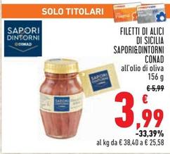 Offerta per Conad - Sapori&Dintorni Filetti Di Alici Di Sicilia a 3,99€ in Conad City