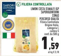 Offerta per Conad - Sapori&Dintorni Limoni Costa D'Amalfi IGP Percorso Qualita a 1,59€ in Conad City